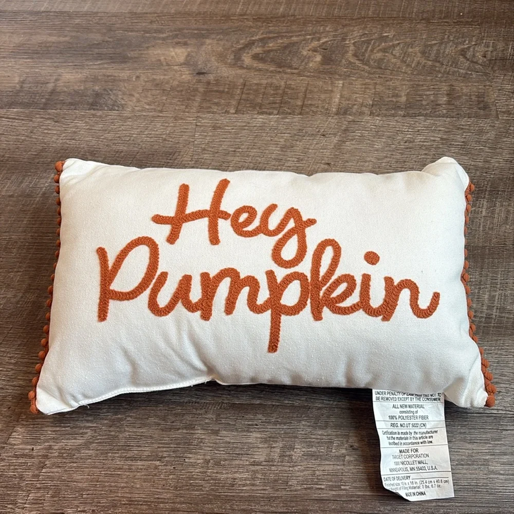 Target Pumpkin Gourd Festive Autumn Throw Pillow Set of 3 Fall Halloween